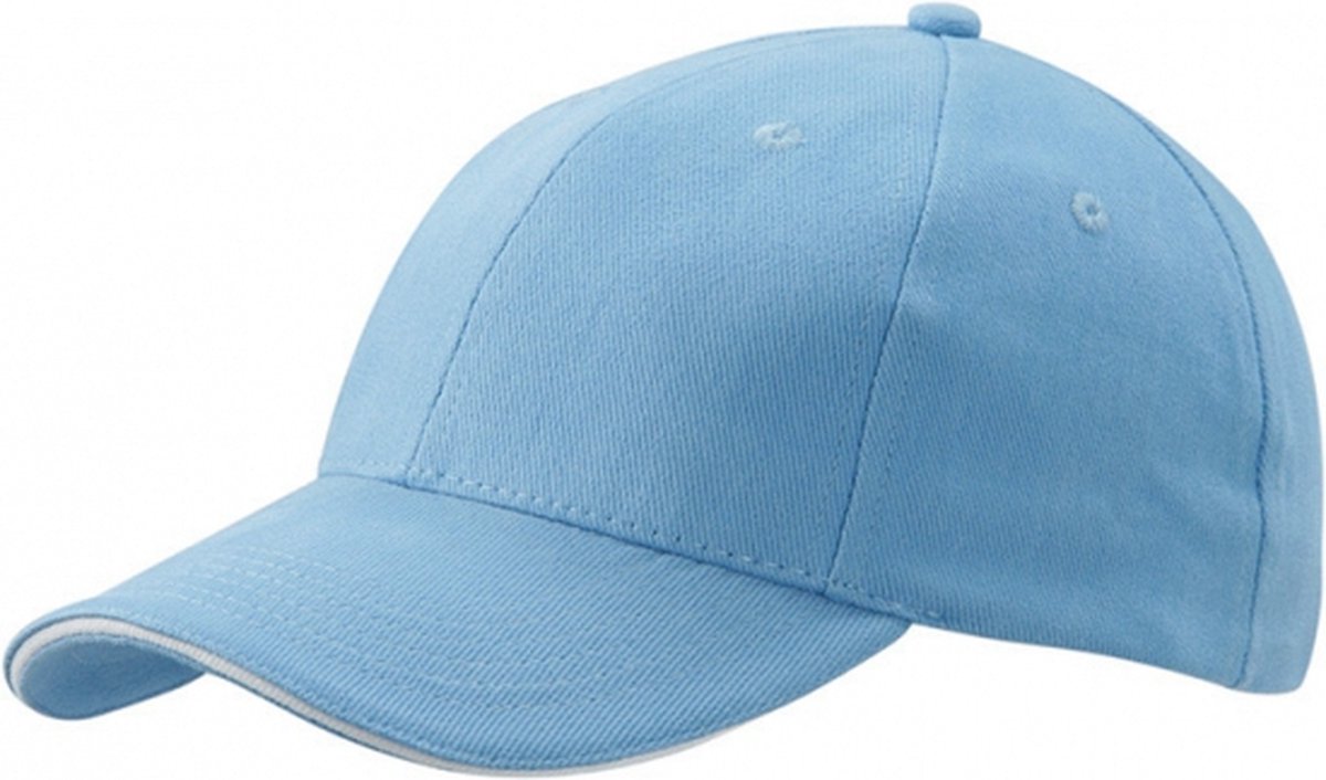 Lichtblauwe baseball cap 100% katoen voor volwassenen - Blauwe petjes - Myrtle Beach