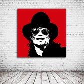 Pop Art Michael Jackson Poster in lijst - 90 x 90 cm en 2 cm dik - Fotopapier Mat 180 gr Framed - Popart Wanddecoratie inclusief lijst