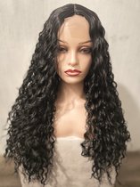 Angela synthetische hair wig pruik kleur:Zwart