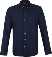 Suitable - Overhemd BD Oxford Donkerblauw - L - Heren - Slim-fit