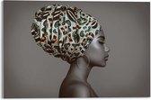 Glasschilderij Mensen Afrikaanse Vrouw 80x120 cm Plexiglas - Reinders