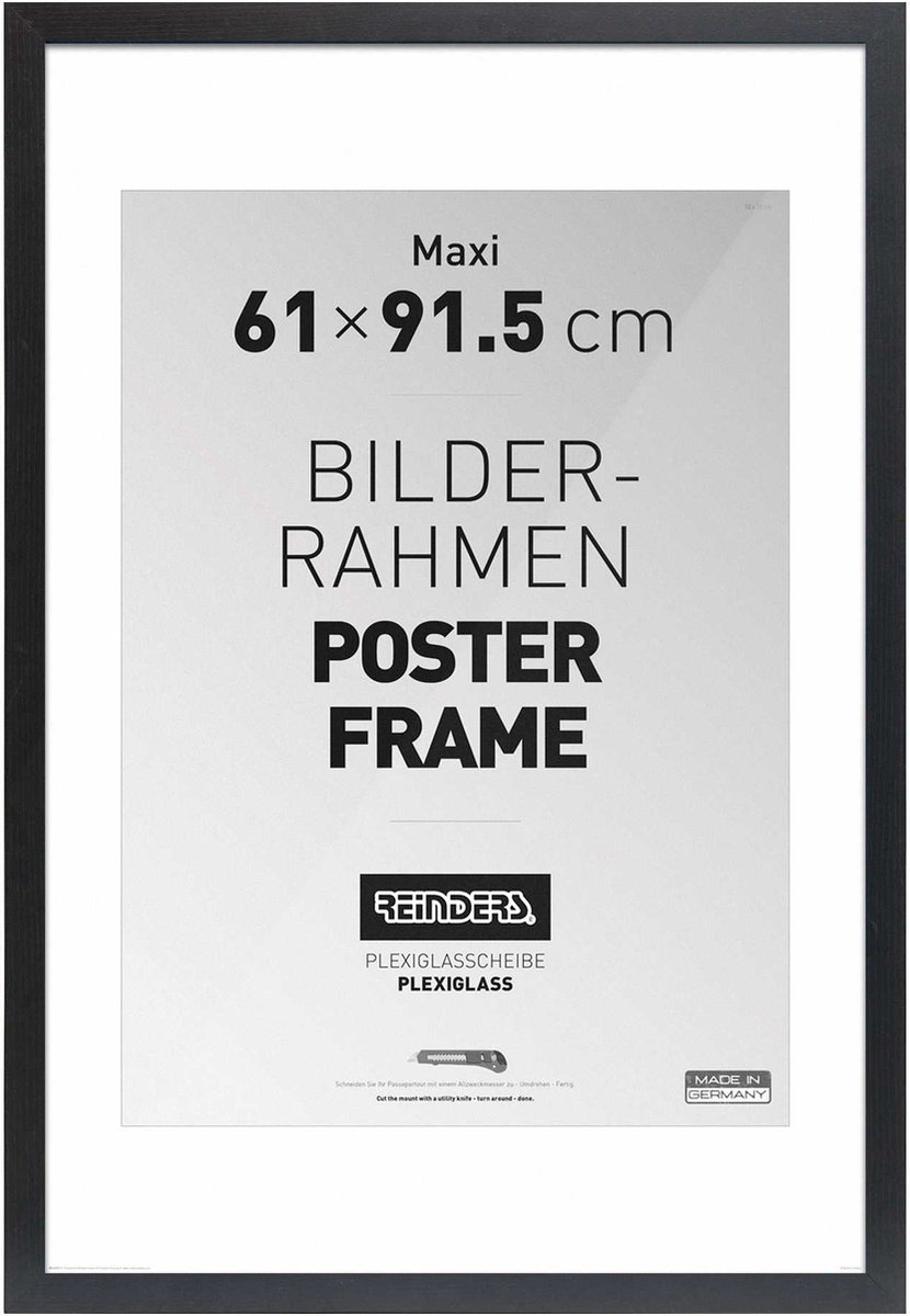 Brandweerman huisvrouw vermoeidheid Wissellijst Kunst Poster Frame modern 61x91,5 cm Hout - Reinders | bol.com