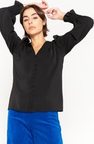 LOLALIZA Hemd met V-hals - Zwart - Maat 36