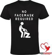 Dames No facemask required, geen mondkapje nodig t-shirt | seks | vaccin | corona | covid |  Zwart