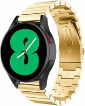 Strap-it Watch 4 & Watch 5 bandje - Samsung Galaxy Watch 4 - 44mm metalen bandje - goud - Geschikt voor Samsung Galaxy Watch 5 Pro – 44mm – 40mm & Galaxy Watch 4 40mm, 44mm & Galax