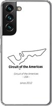 Geschikt voor Samsung Galaxy S22 hoesje - Formule 1 - Amerika - Circuit - Siliconen Telefoonhoesje - Cadeau voor man
