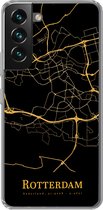 Geschikt voor Samsung Galaxy S22 hoesje - Rotterdam - Kaart - Gold - Siliconen Telefoonhoesje