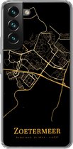 Convient pour coque Samsung Galaxy S22 - Zoetermeer - Carte - Or - Coque de téléphone en Siliconen