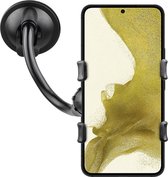 Shop4 - Samsung Galaxy S22 Autohouder Raam Klem Breed Zwart