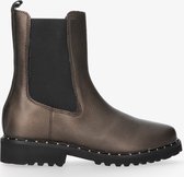 Tango | Bee 514-c gold tumbled leather chelsea boot - black sole/studs | Maat: 42