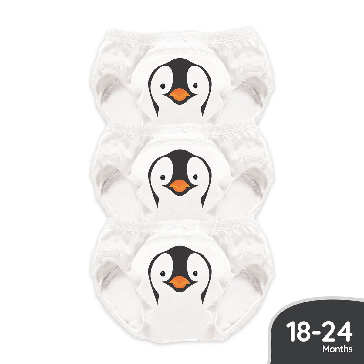 MY CARRY POTTY Oefenbroekjes Zindelijkheidstraining – 18-24 maanden – 3 Stuks – pinguin – Herbruikbaar