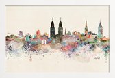 JUNIQE - Poster met houten lijst Zurich -13x18 /Kleurrijk