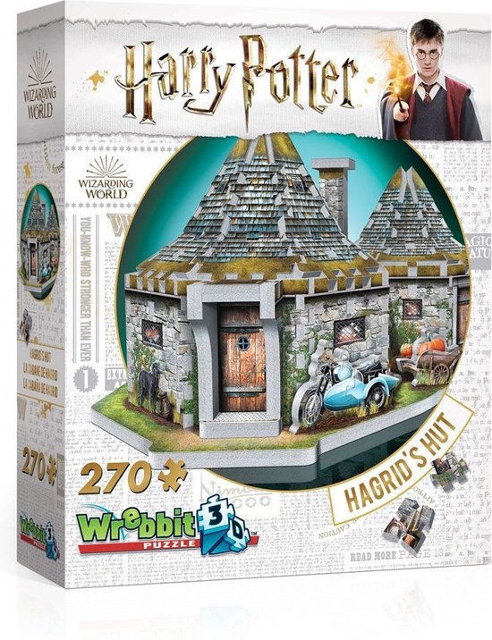 Puzzle 3D Wrebbit - La cabane d' Harry Potter Hagrid - 270 pièces | bol