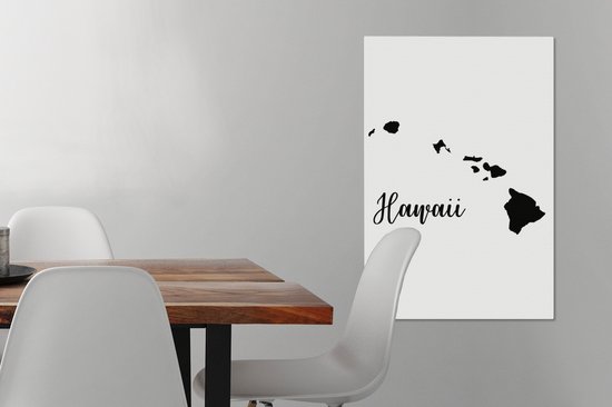 Tableau sur toile contour d'Hawaï - 40x60 cm - Décoration murale