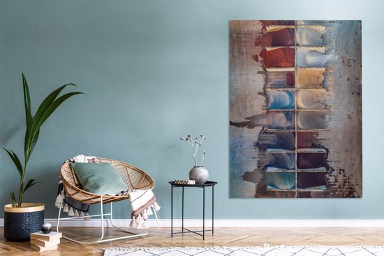 Canvas schilderij 120x160 cm - Wanddecoratie Bouwmaterialen in België - Muurdecoratie woonkamer - Slaapkamer decoratie - Kamer accessoires - Schilderijen