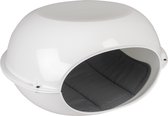 Duvo+ luna katteniglo met kussen 57x38x31cm wit