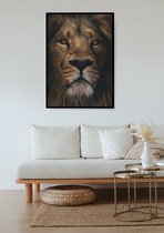 Poster Brown Lion #3  - 70x100cm - Premium Museumkwaliteit - Uit Eigen Studio HYPED.®