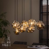 Crea Hanglamp Eetkamer 4+3 Saxum / Chromed glas - Industrieel hanglampen  - industriële Design Plafond lamp