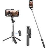 Garpex® Selfie Stick - Selfiestick Universeel - Selfie Stick Tripod - Met Bluetooth Functie