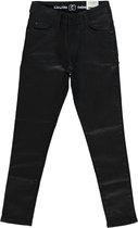 Crush denim jaimie black coated skinny meisjes jeans - Maat 134