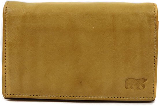 Bear Design Leather Ahana Phone Bag Jaune ocre CP 2106