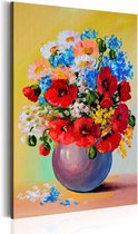 Schilderij - Bunch of Wildflowers.