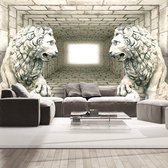 Zelfklevend fotobehang - Chamber of lions.