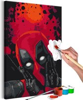 Doe-het-zelf op canvas schilderen - Deadpool.