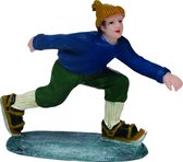 Dickensville Schaatser 5,6 X 4,8 Cm Polyresin Geel/blauw