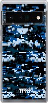 6F hoesje - geschikt voor Google Pixel 6 Pro -  Transparant TPU Case - Navy Camouflage #ffffff