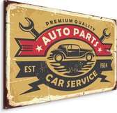 Schilderij - Auto Parts, car Service, Premium Print op Canvas