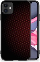Backcase TPU Siliconen Case iPhone 11 Mobile Phone Case with Black Edge Checkered Red