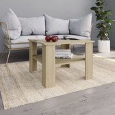 Decoways - Salontafel 60x60x42 cm spaanplaat sonoma eikenkleurig