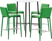Decoways - 5-delige Barset kunstleer groen