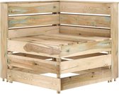 Decoways - Tuinhoekbank pallet geïmpregneerd grenenhout