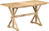 Decoways - Eettafel 118x58x76 cm massief mangohout