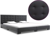 Decoways - Bedframe kunstleer zwart 200x180 cm