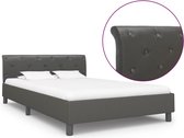 Decoways - Bedframe kunstleer grijs 140x200 cm