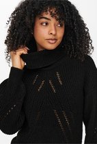 Jacqueline de Yong Trui Jdycory Justy L/s Rollneck Pullover 15234111 Black Dames Maat - M