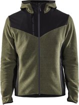 Blaklader Gebreid jack met softshell 5940-2536 - Herfstgroen/Zwart - XXXL