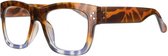 Icon Eyewear QCE301 Rumble Leesbril +1.50 - Glanzend demi, blauw