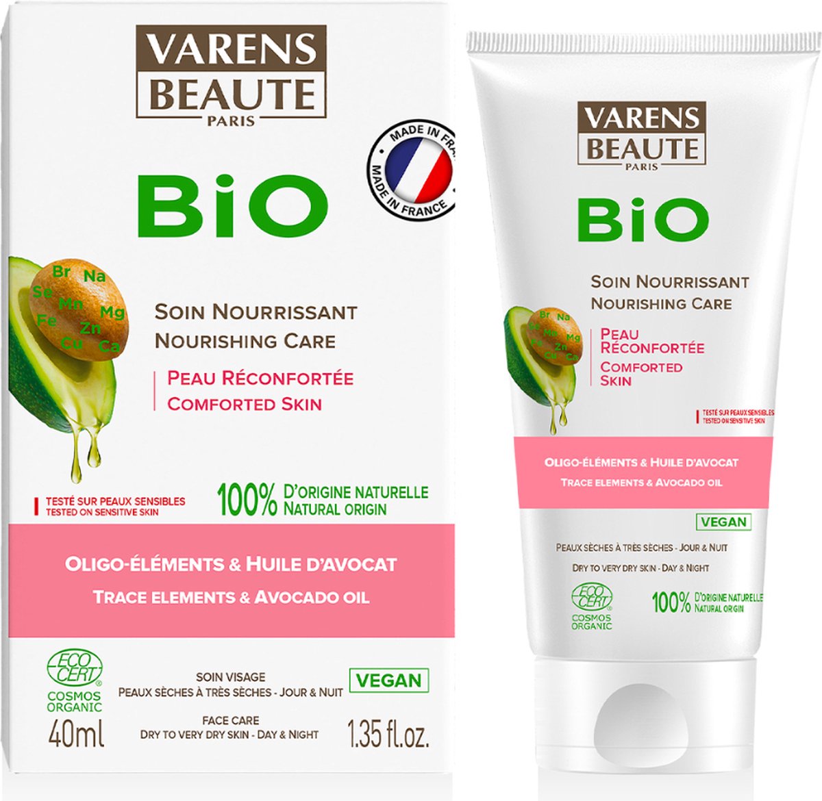 Varens Beauté - Bio Nourishing Care - With Trace Elements & Avocado Oil - 40 ml