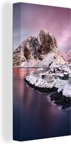 Tableau sur toile Lofoten Norvège impression photo - 40x80 cm - Décoration murale