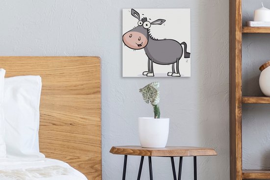 Une illustration d'un chevalet gris 20x20 cm - petit - Tirage photo sur toile (Décoration murale salon / chambre)