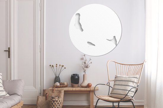 Une illustration rayée des Comores Cercle mural aluminium ⌀ 140 cm
