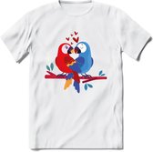 Valentijn T-Shirt | Grappig Valentijnsdag Cadeautje voor Hem en Haar | Dames - Heren - Unisex | Kleding Cadeau | - Wit - 3XL