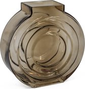 Glazen vaas roest - Kolony - glazen decoratie - 20x7,5x20cm