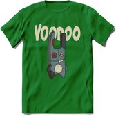 Voodoo pop T-Shirt Grappig | Halloween Kleding Kado Heren / Dames | Animal Skateboard Cadeau shirt - Donker Groen - XL
