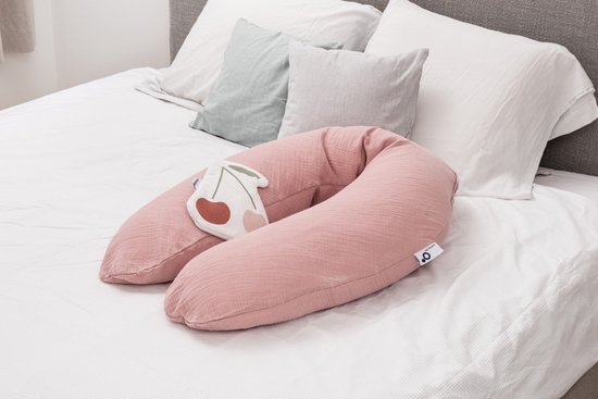 Doomoo Basics Comfy Big - Coussin d'allaitement - Coton biologique - 190cm  - Tetra Pink