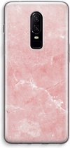 CaseCompany® - OnePlus 6 hoesje - Roze marmer - Soft Case / Cover - Bescherming aan alle Kanten - Zijkanten Transparant - Bescherming Over de Schermrand - Back Cover